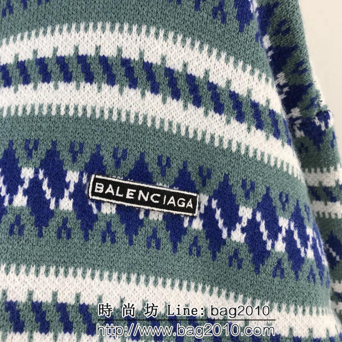 BALENCIAGA巴黎世家 18秋冬新款 高領提花套頭毛衫 情侶款 ydi1403